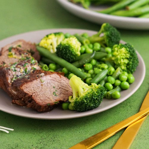 Lean Beef & Greens with Garlic Butter (GF)